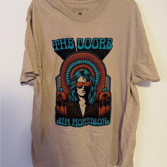The Doors Tan Graphic T-Shirt - Picture 1 of 4